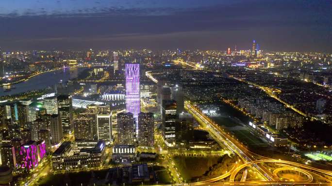 上海 浦东新区 前滩 东方体育中心 夜景