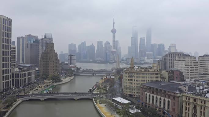 上海 浦东 陆家嘴 建筑 城市建设 下雪