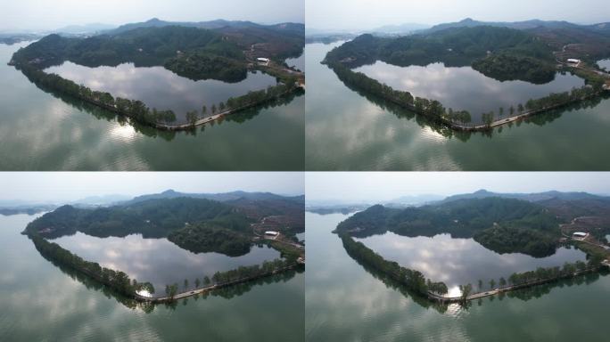 广东公路北江飞来峡自然风光山水风景航拍