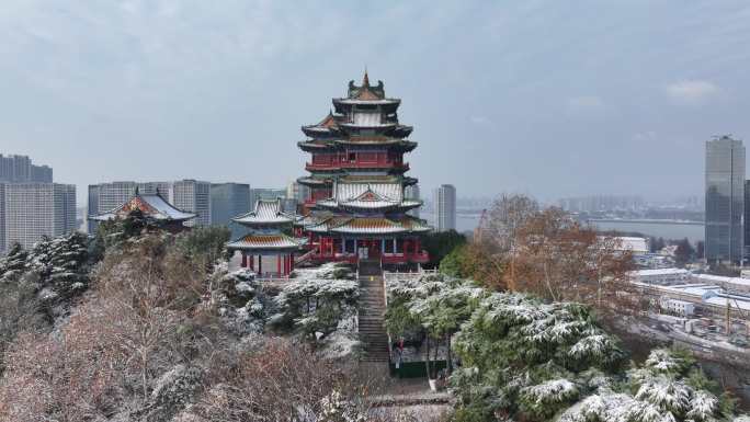 南京阅江楼雪景