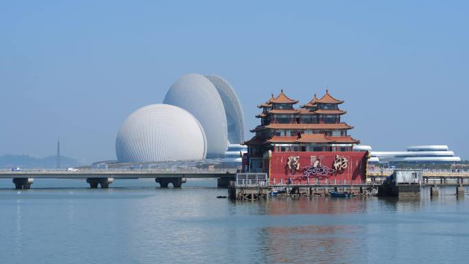 珠海地标日月贝大剧院4K