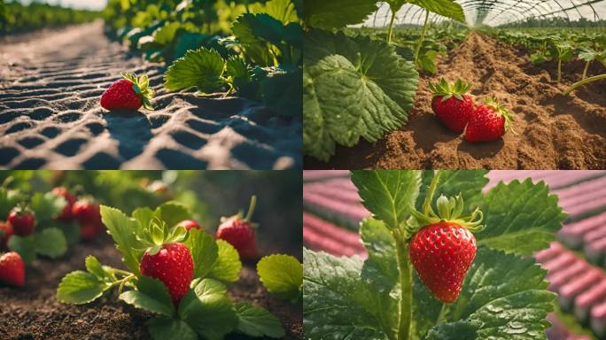 种植园里的草莓丰收