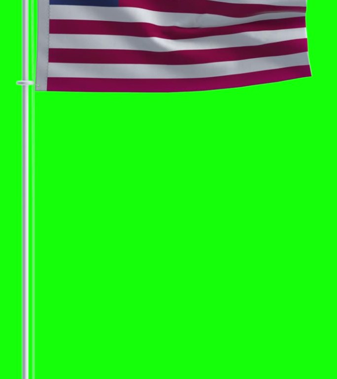 色度键背景上的利比里亚国旗