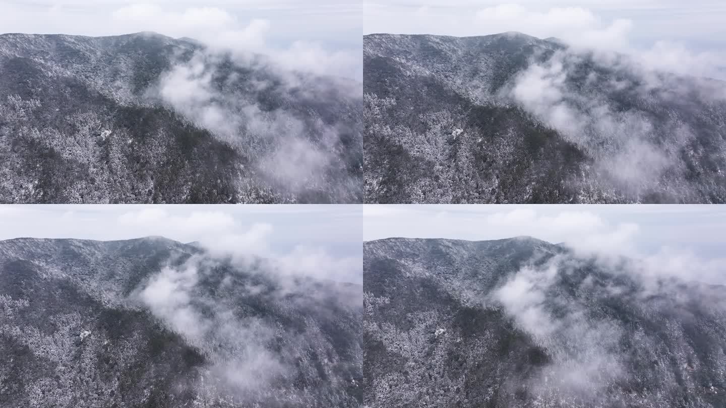 山间雾凇 雪 云雾缭绕