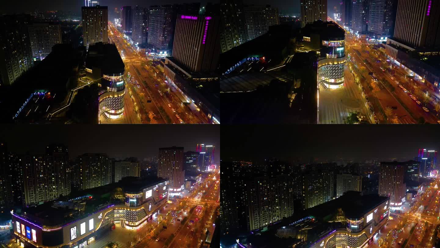 杭州钱塘新区夜晚夜景车流视频素材40