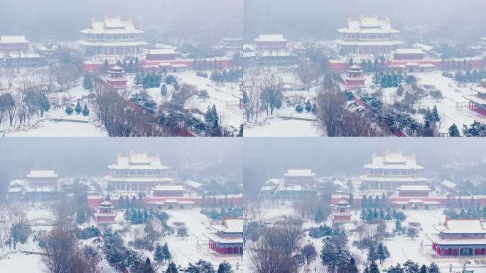 辽宁鞍山市博物馆玉佛苑雪景-9