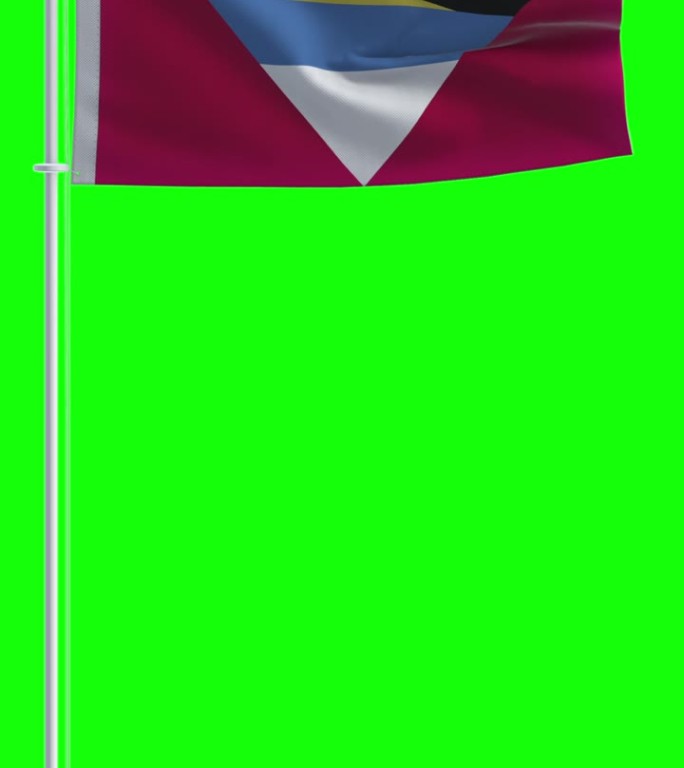 安提瓜和巴布达国旗的色度键背景