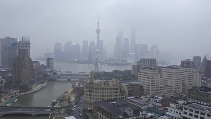 上海 浦东 陆家嘴 建筑 城市建设 下雪