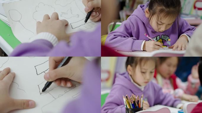 绘画 培训 画笔 涂鸦 素描 小学生