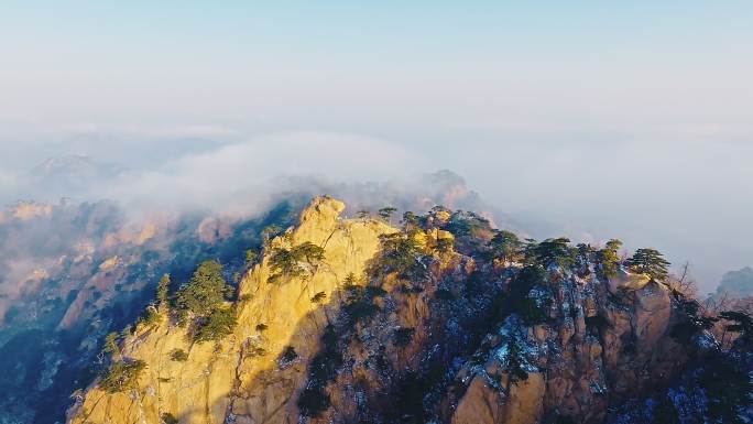 辽宁鞍山千山仙人台景区冬季航拍-10