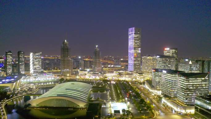 上海 浦东新区 前滩 东方体育中心 夜景