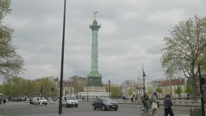法国巴黎巴士底广场的交通