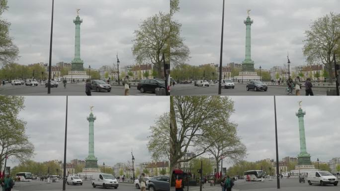 法国巴黎巴士底广场的交通
