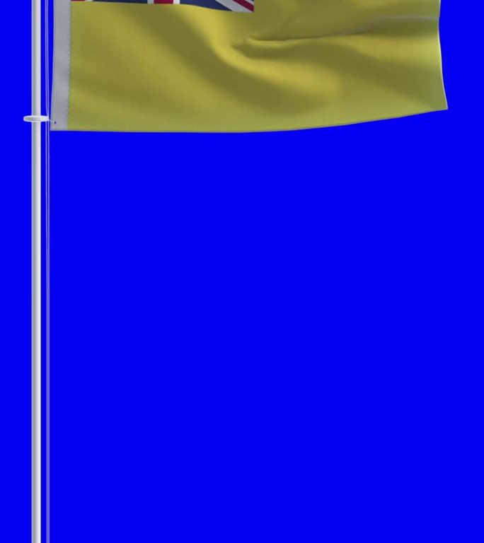 纽埃旗帜的色度键背景