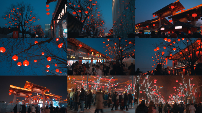 春节新年氛围大唐不夜城