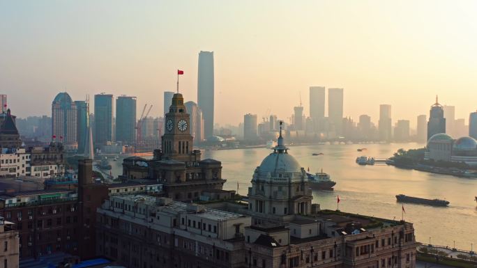 上海 陆家嘴 金融中心 国际化都市 日出