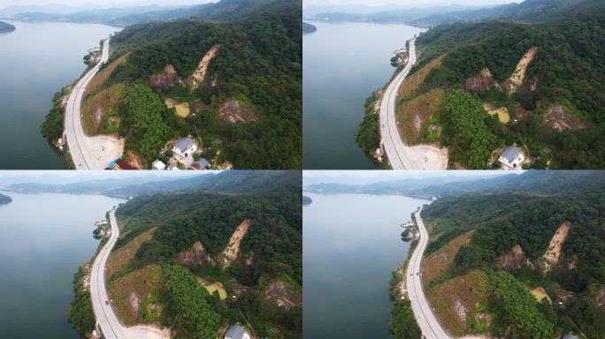 广东公路北江飞来峡自然风光山水风景航拍