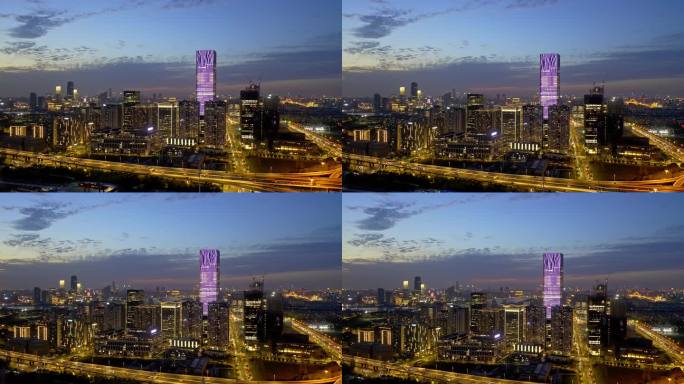 上海 浦东新区 前滩 东方体育中心 夜景