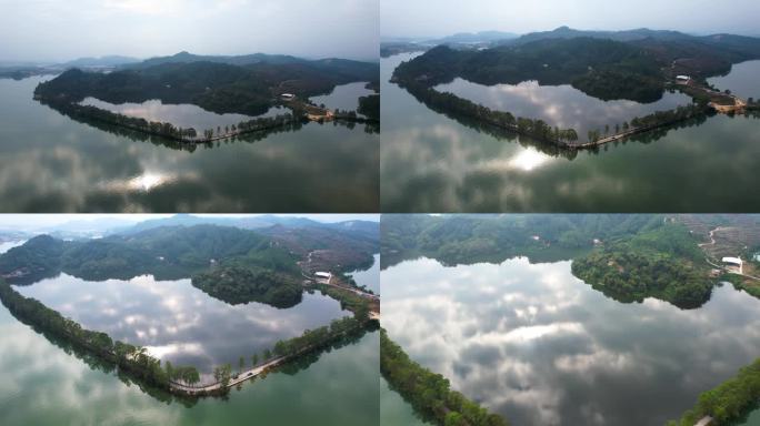 广东公路北江飞来峡自然风光山水风景航拍