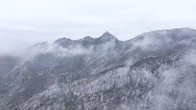 福州五奇山雾凇 雪 云雾