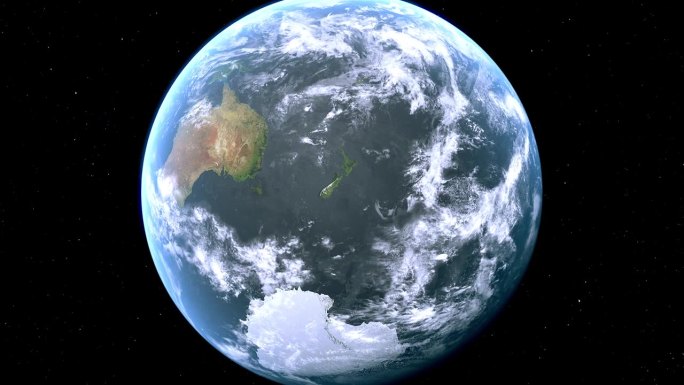 Kaikōura城市地图缩放从太空到地球，新西兰