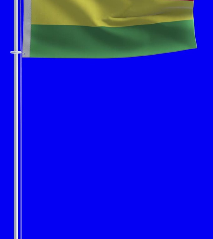 色度键背景上的玻利维亚国旗