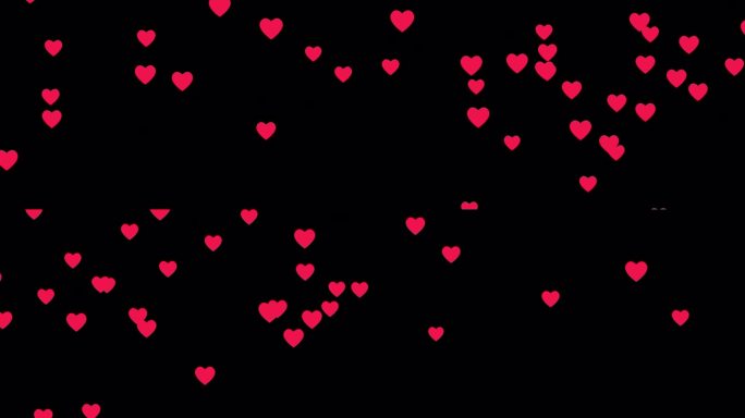的心。社交媒体符号动画。Emoji分词。心形，4K视频。透明的背景