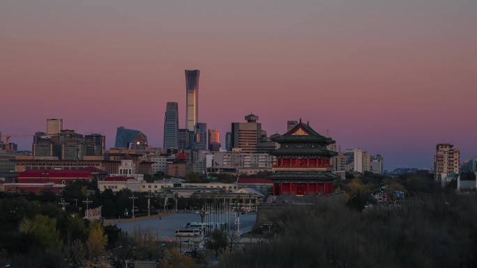 北京古建筑正阳门日转夜延时视频4K高清