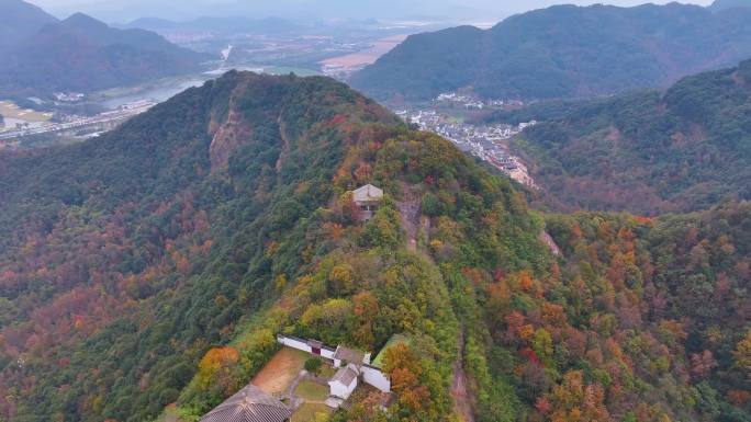 浙江绍兴会稽山大禹陵景区航拍越城区风景大