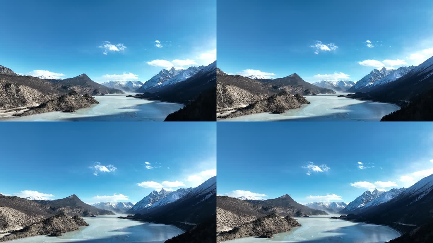 川藏线然乌湖1月景观