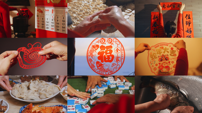 蛇年春节年味除夕年夜饭中国年过年大合集
