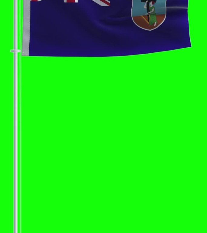在色度键背景上的蒙特塞拉特旗帜
