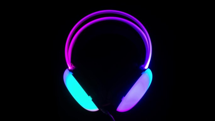 霓虹色耳机