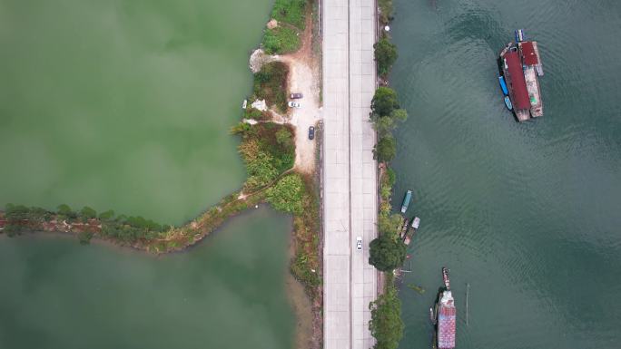 广东公路北江飞来峡自然风光山水风景航拍