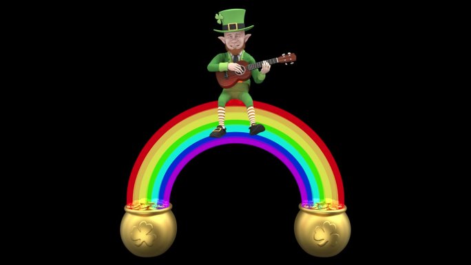 彩虹上的小妖精弹吉他