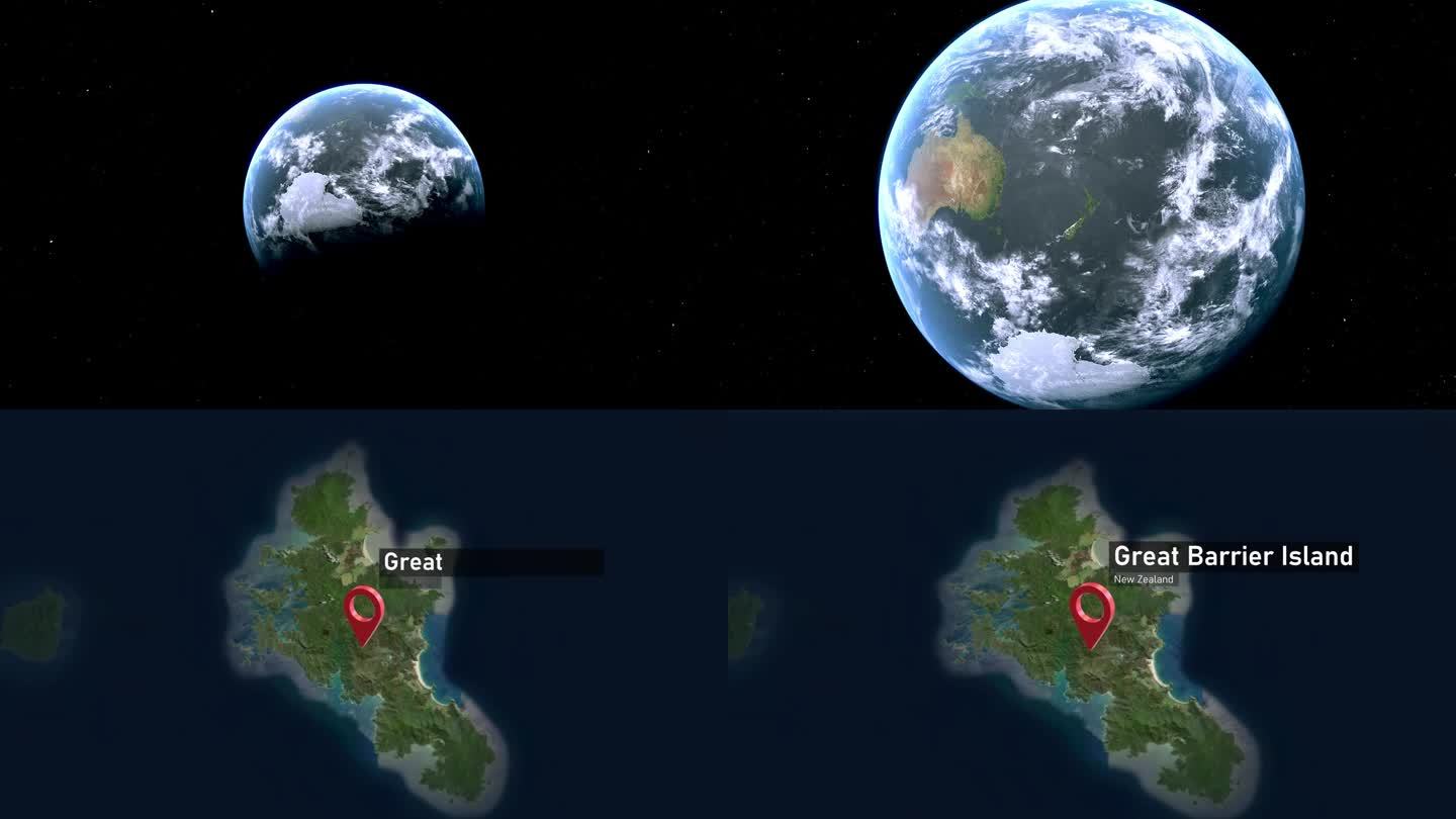 新西兰，从太空到地球的大堡礁地图