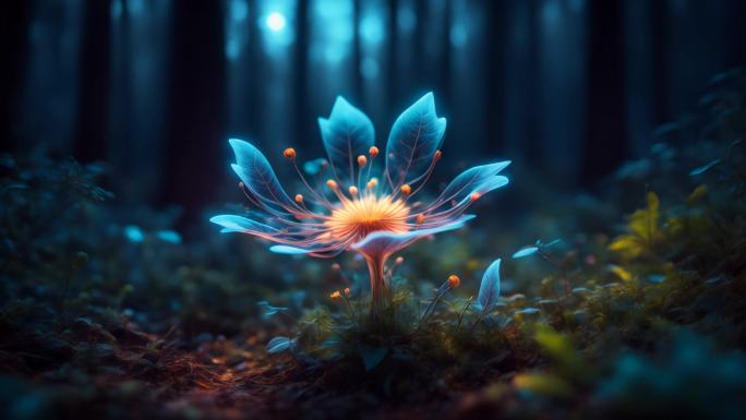 魔法森林魔法蘑菇奇幻森林水晶球魔法