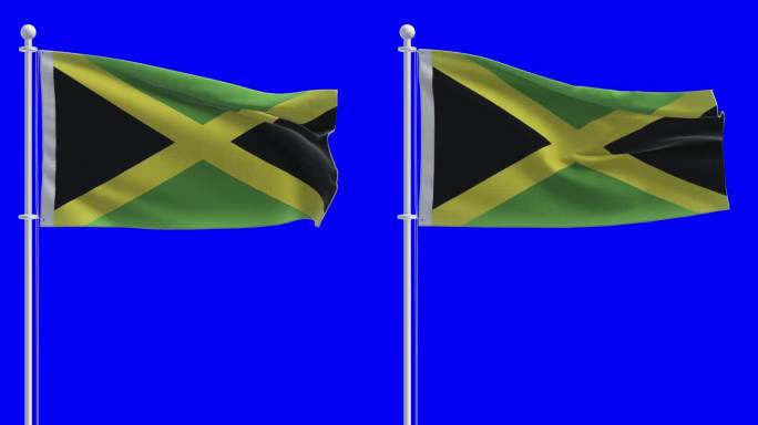 牙买加国旗的色度键背景