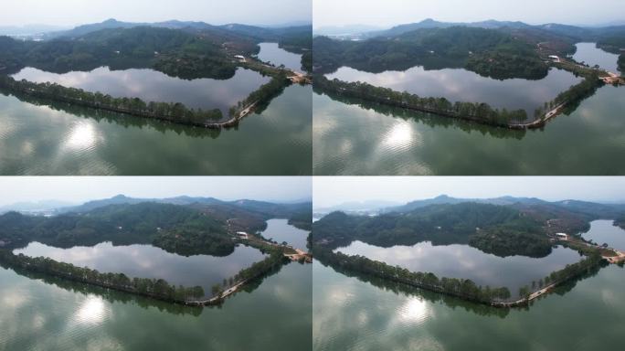 广东公路北江飞来峡自然风光山水风景航拍