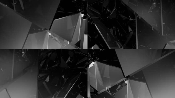 3K 黑色水晶玻璃钻石折射视频素材
