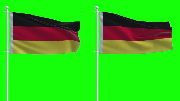 色度键背景上的德国国旗