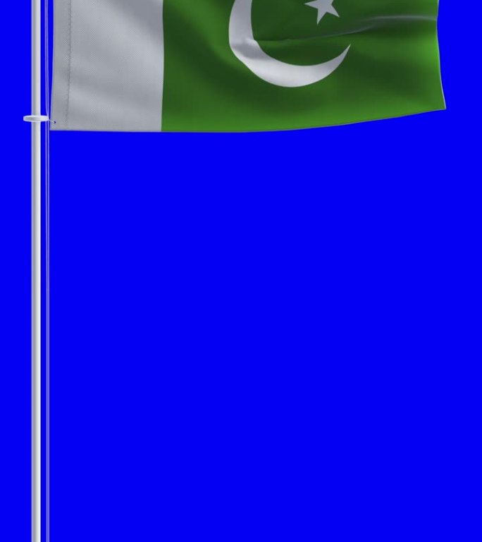 色度键背景上的巴基斯坦国旗
