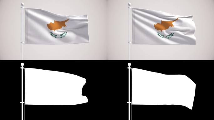塞浦路斯国旗+阿尔法海峡