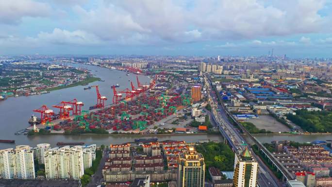 吴淞 码头 上海 集装箱港口 海陆 运输