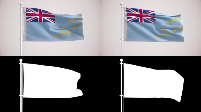 图瓦卢国旗+阿尔法海峡