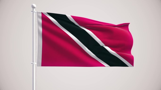 特立尼达和多巴哥国旗+阿尔法海峡