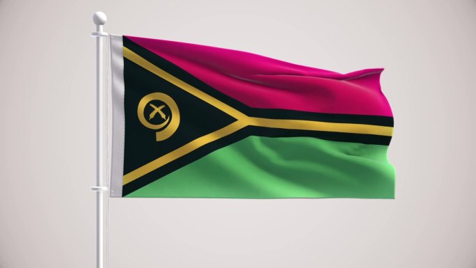 瓦努阿图国旗+阿尔法海峡