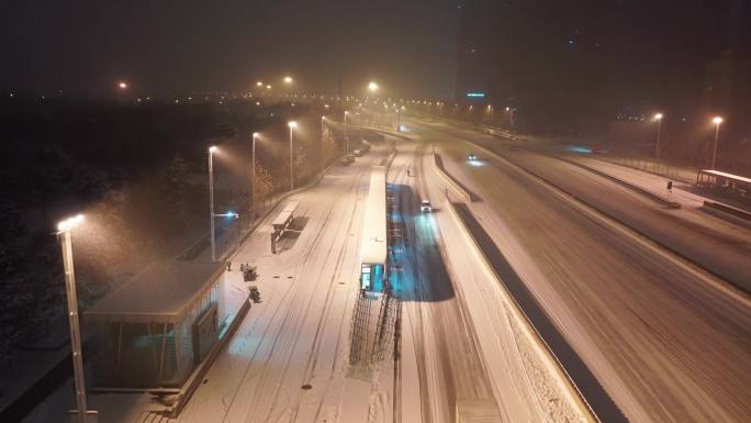 郑州雪夜景