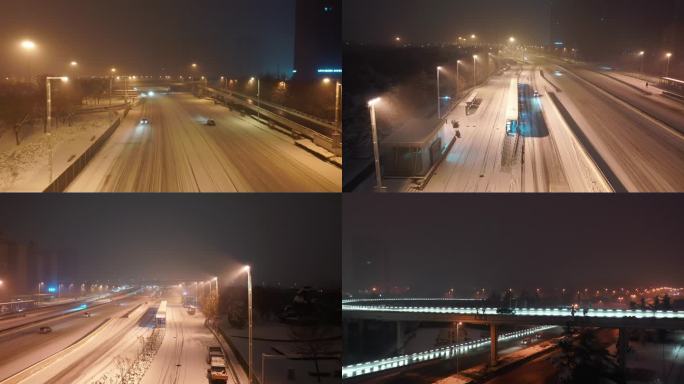 郑州雪夜景