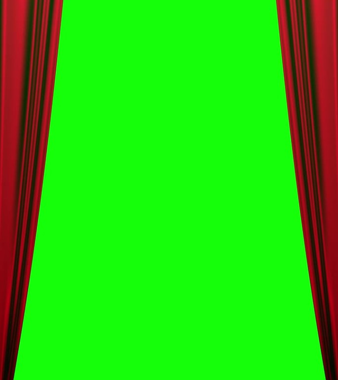 动画背景材质用金色绸缎式舞台幕布左右打开(绿幕)垂直
